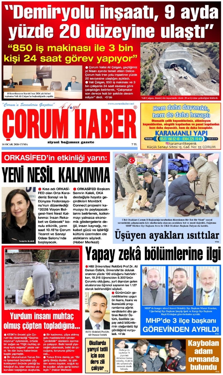 ORKASİFED’in 2026 Yeni Nesil Kalkınma Vizyonu Kamuoyu İle Paylaşıldı